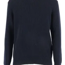 Вязаный свитер с круглым вырезом