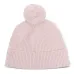 Шапка бини в рубчик с помпоном