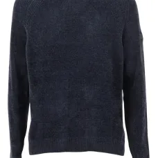 Вельветовый свитер с круглым вырезом