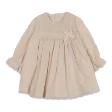 Платье с отделкой кружевом и присборенным лифом