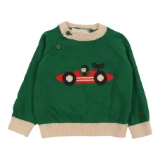 Свитер с вышивкой в виде автомобиля