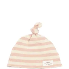 Шапка с узлом и полосками