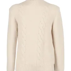 Вязаный свитер с воротником-гольф