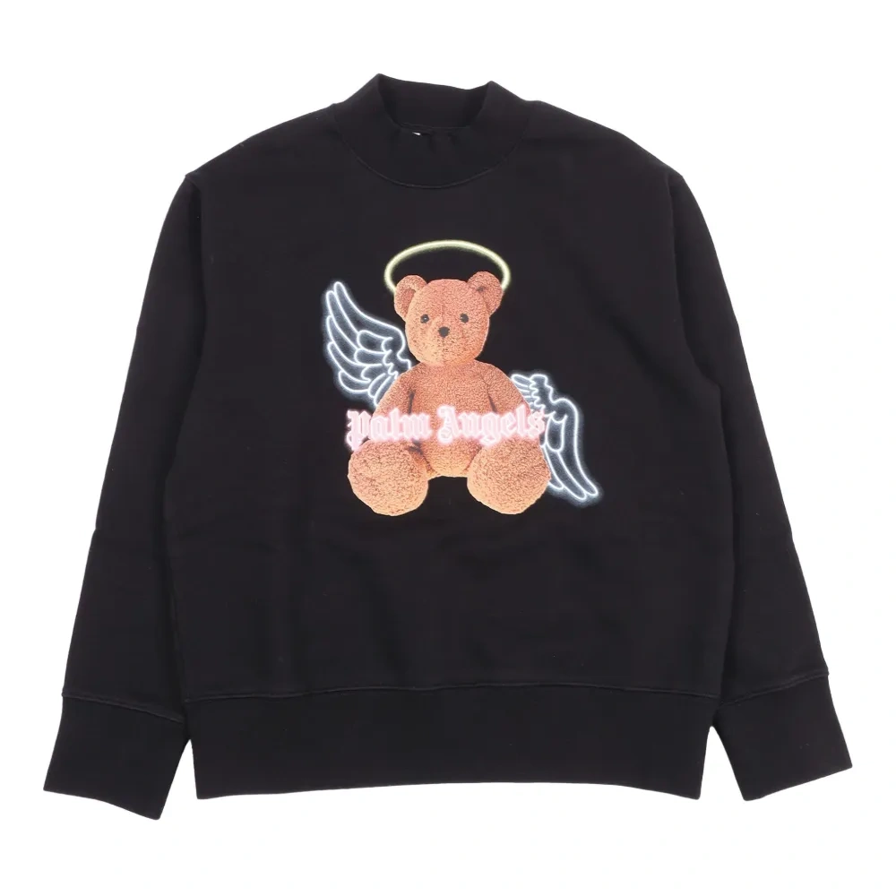 Свитшот с медведем-ангелом и круглым вырезом