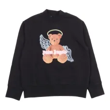 Свитшот с медведем-ангелом и круглым вырезом
