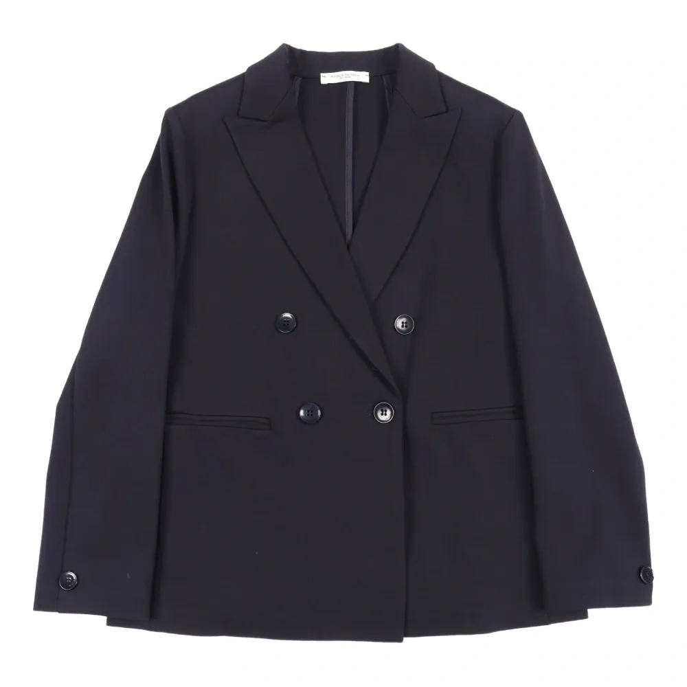 Двубортный пиджак на пуговицах