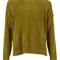 Бархатный свитер с круглым вырезом