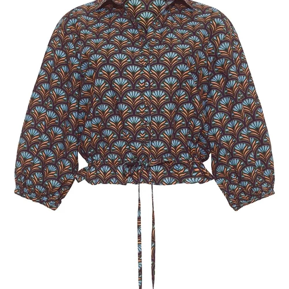 Блузка Hutton с кулиской и принтом