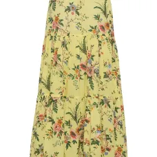 Ярусная юбка с цветочным принтом