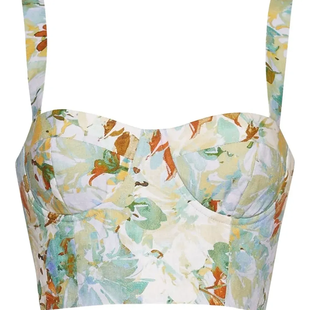 Льняной топ Claudine с цветочным принтом