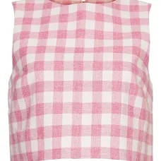 Топ в клетку гингем