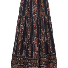 Ярусная юбка с узором пейсли