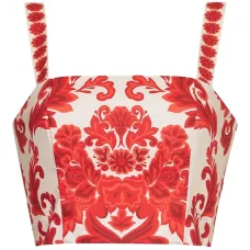 Топ Helena со сборками и цветочным принтом