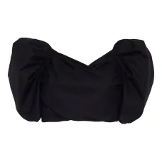 Топ с объемными рукавами и запахом