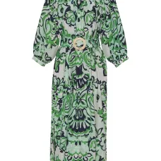 Платье миди с цветочным принтом