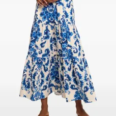 Ярусная юбка миди Melanie с цветочным принтом