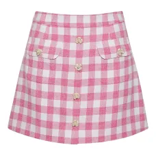 Юбка мини Faye в клетку гингем