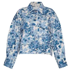 Джинсовая куртка Kobie с цветочным принтом Джинсовая куртка Kobie с цветочным принтом