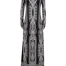 Платье миди с длинными рукавами