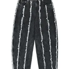 Джинсы с бахромой