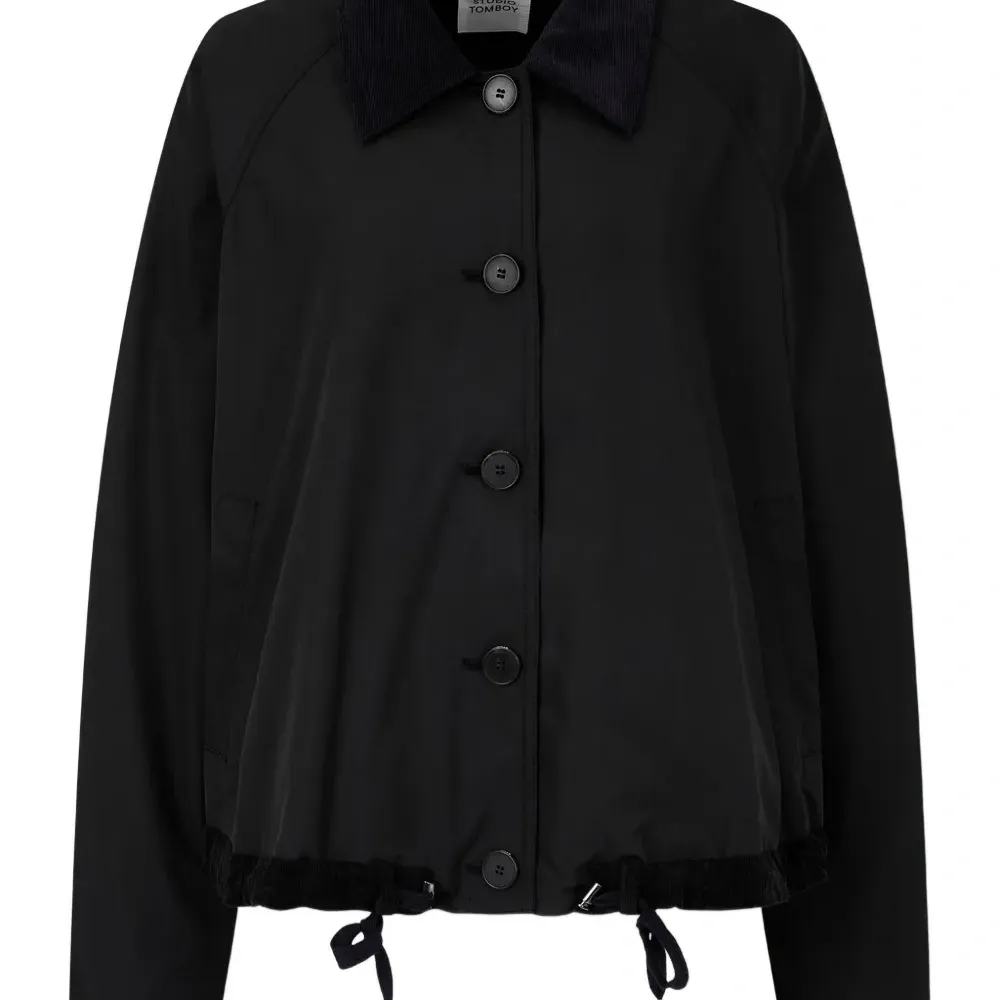 Бомбер с вельветовым воротником