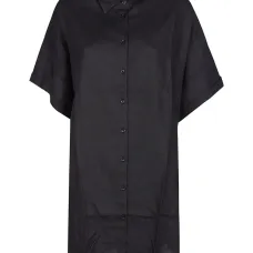 Платье-рубашка из льна Платье-рубашка из льна