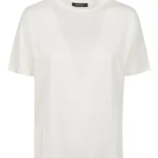 Льняная футболка с круглым вырезом