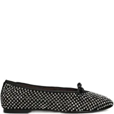 Балетки с бантом, украшенным кристаллами Балетки с бантом, украшенным кристаллами