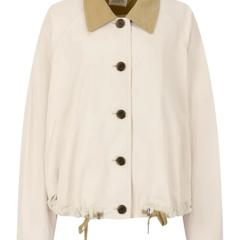 Бомбер с вельветовым воротником