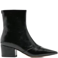 Кожаные ботильоны на каблуке 55 мм