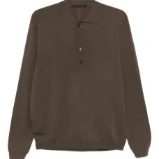 Тонко вязаное поло