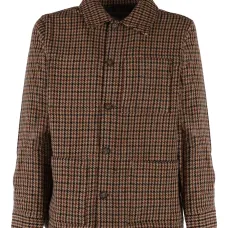 Жакет в гусиную лапку на пуговицах