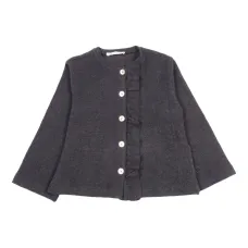 Кардиган на пуговицах с оборками