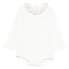 Боди с оборчатым воротником