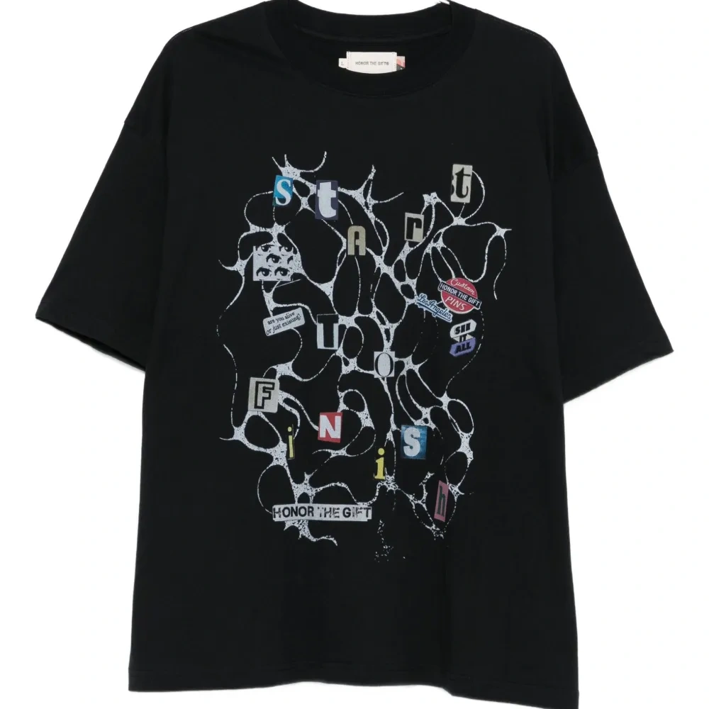 Футболка с графическим принтом и круглым вырезом