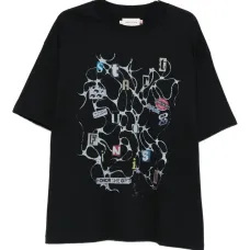 Футболка с графическим принтом и круглым вырезом