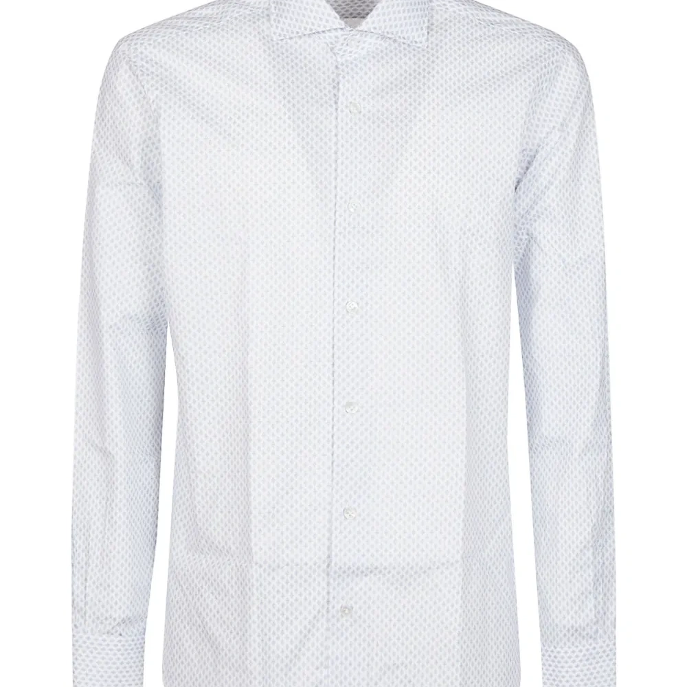 Хлопковая рубашка с длинными рукавами