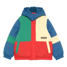 Стеганая куртка в стиле колор-блок