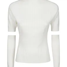 Вязаный свитер с воротником-стойкой