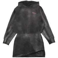 Асимметричное платье с капюшоном