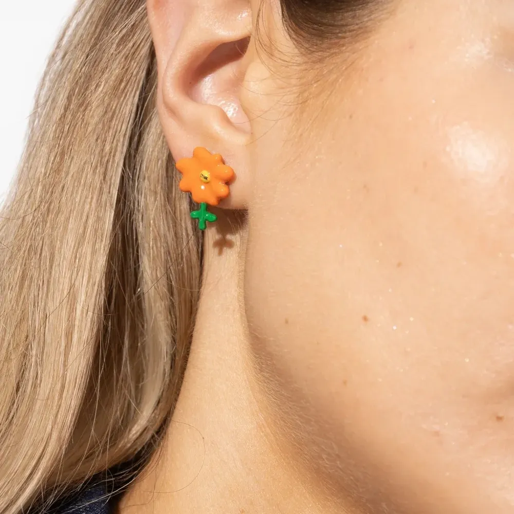 Серьги-гвоздики Joy Flower X David Shrigley