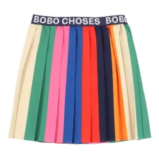 Плиссированная юбка в радужную полоску