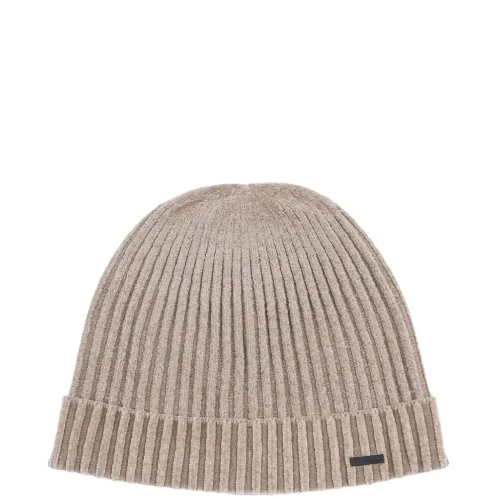 Шапка-бини с эффектом бархата и рубчатой текстурой