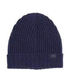 Шерстяная шапка в рубчик