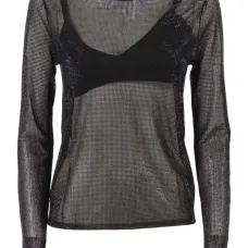 Декорированный топ с длинными рукавами Декорированный топ с длинными рукавами