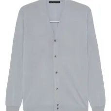 Кардиган из шерсти с V-образным вырезом