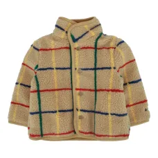 Куртка из тедди-флиса в клетку