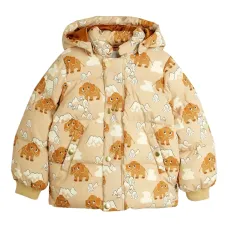 Пальто с капюшоном и узором