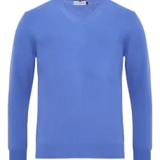 Шерстяной свитер с V-образным вырезом