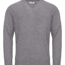 Шерстяной свитер с V-образным вырезом